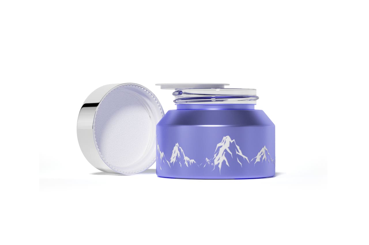 glass skincare jars
