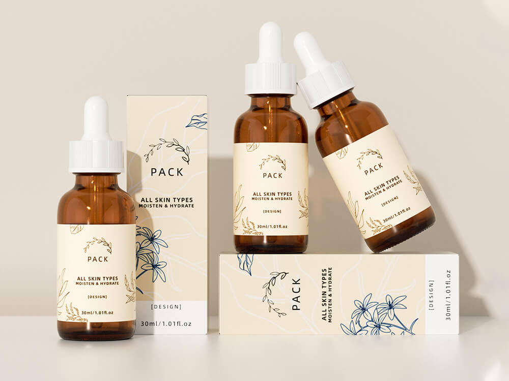 1 oz amber dropper bottles