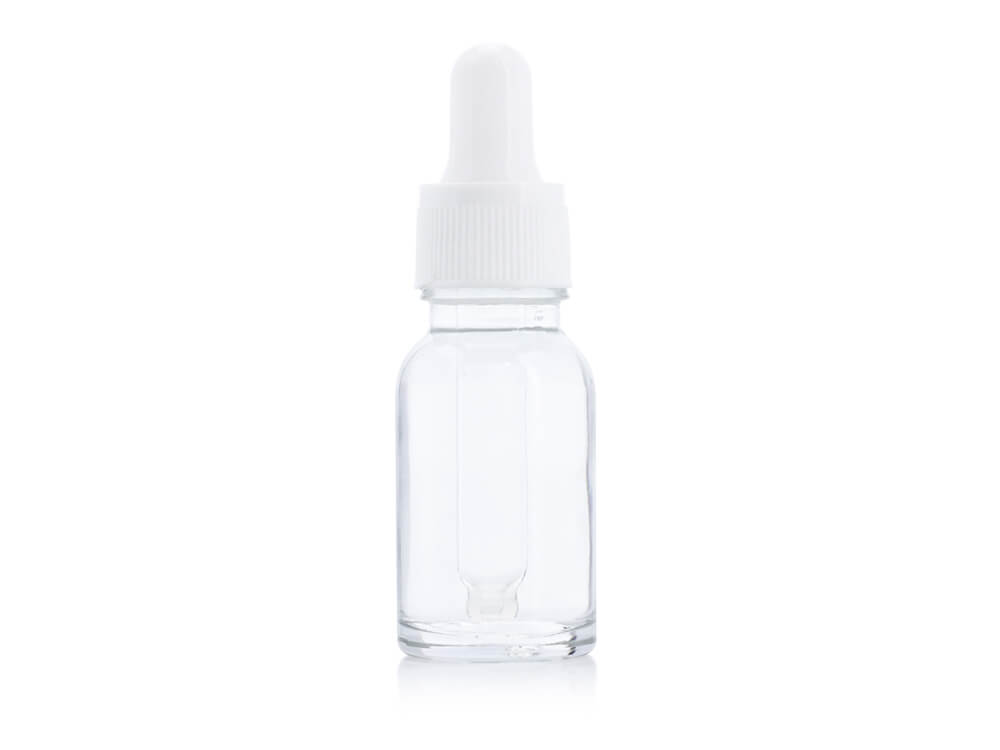 clear glass dropper bottles