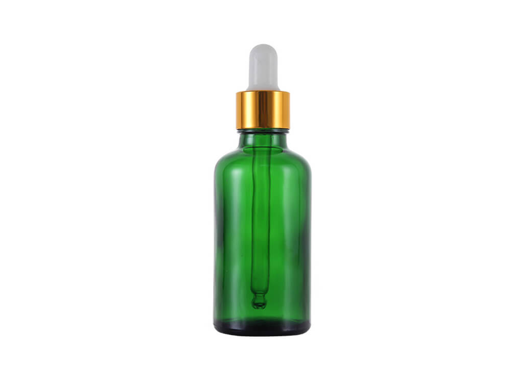 green glass dropper bottles