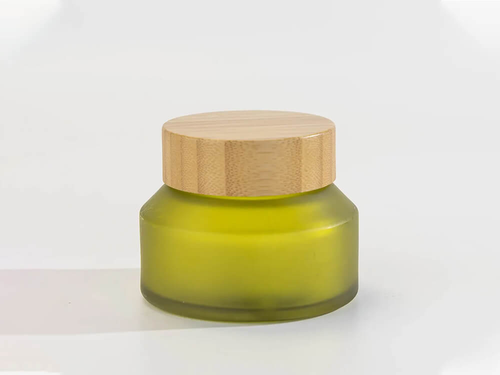 Cosmetic Jar with Bamboo Lid