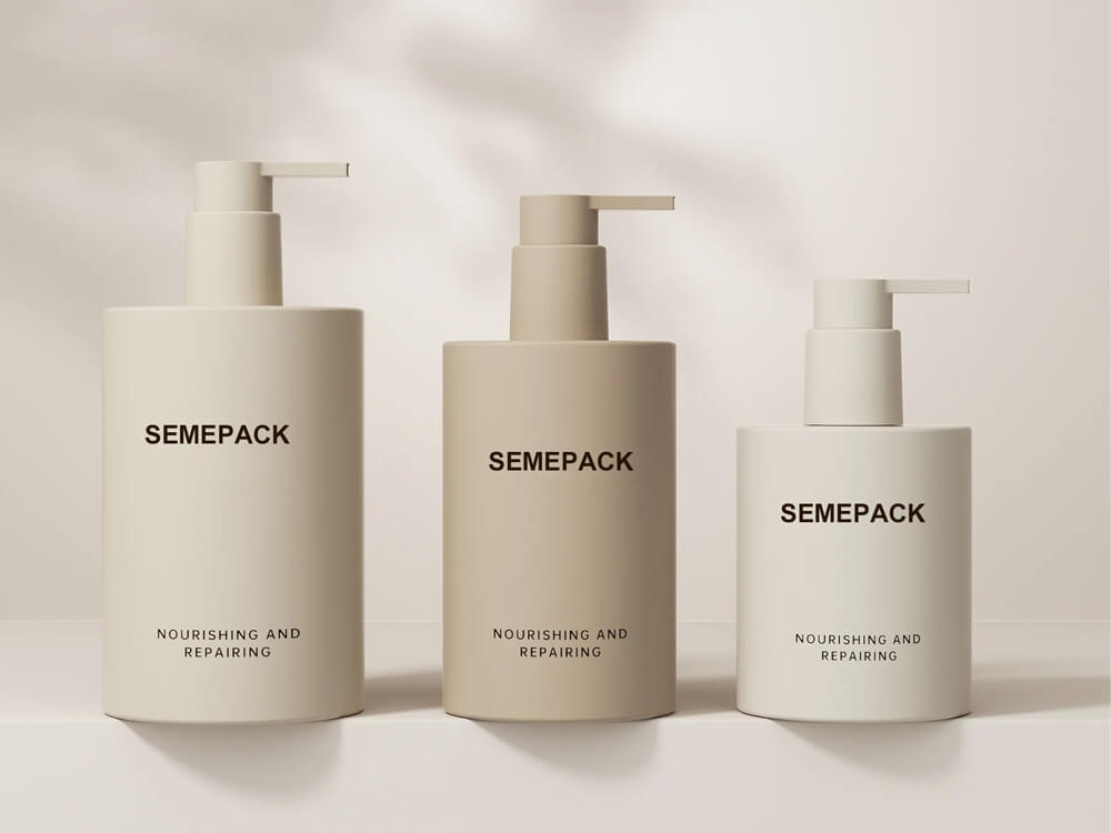 plastic shampoo bottles