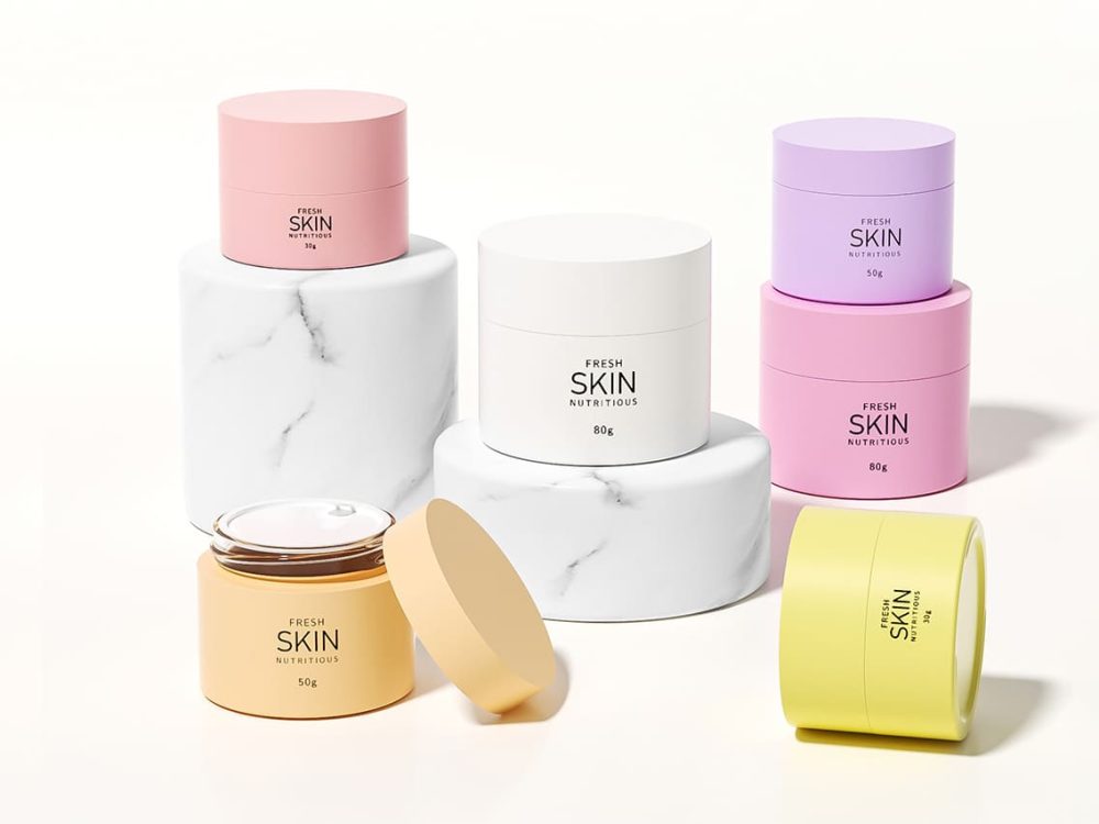 custom glass cosmetic jars