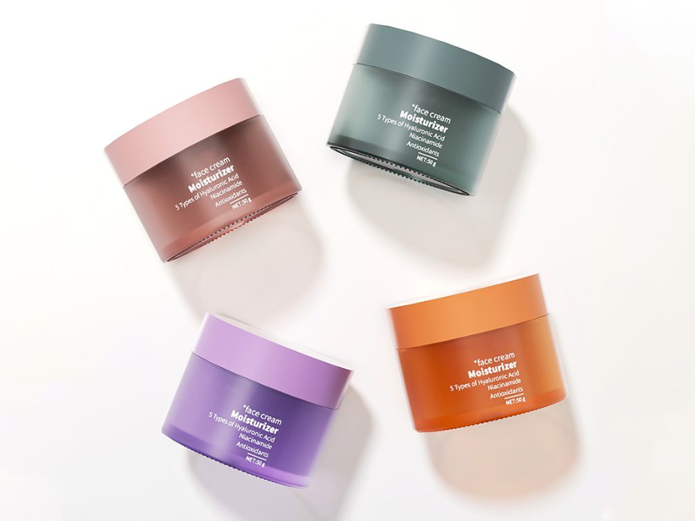 frosted cosmetic jars